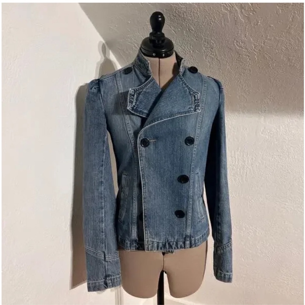 EUC Vintage Marc Jacobs Blue Double-Breasted Jean Jacket sz 8